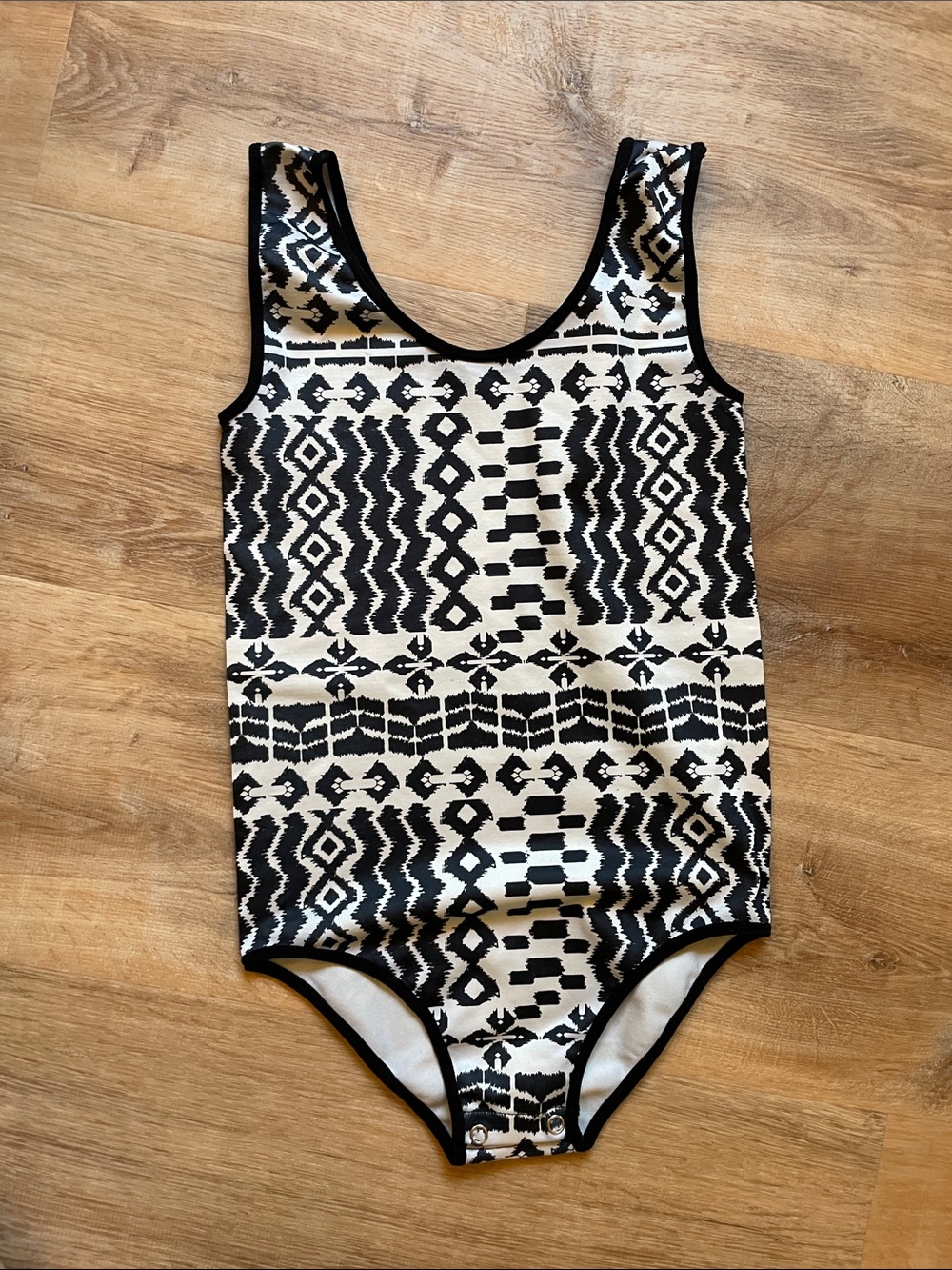 Black and White Geometric Bodysuit